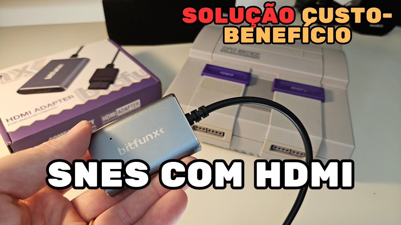Adaptador HDMI para Super Nintendo da Bitfunx - Qualidade e Custo-Benefício!
