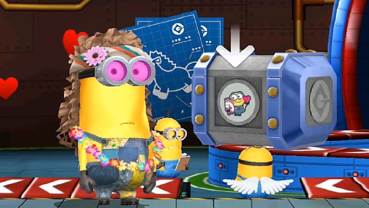 Despicable me Minion rush VALENTINE'S TOYS special mission Hippie Kevin minion gameplay walkthrough