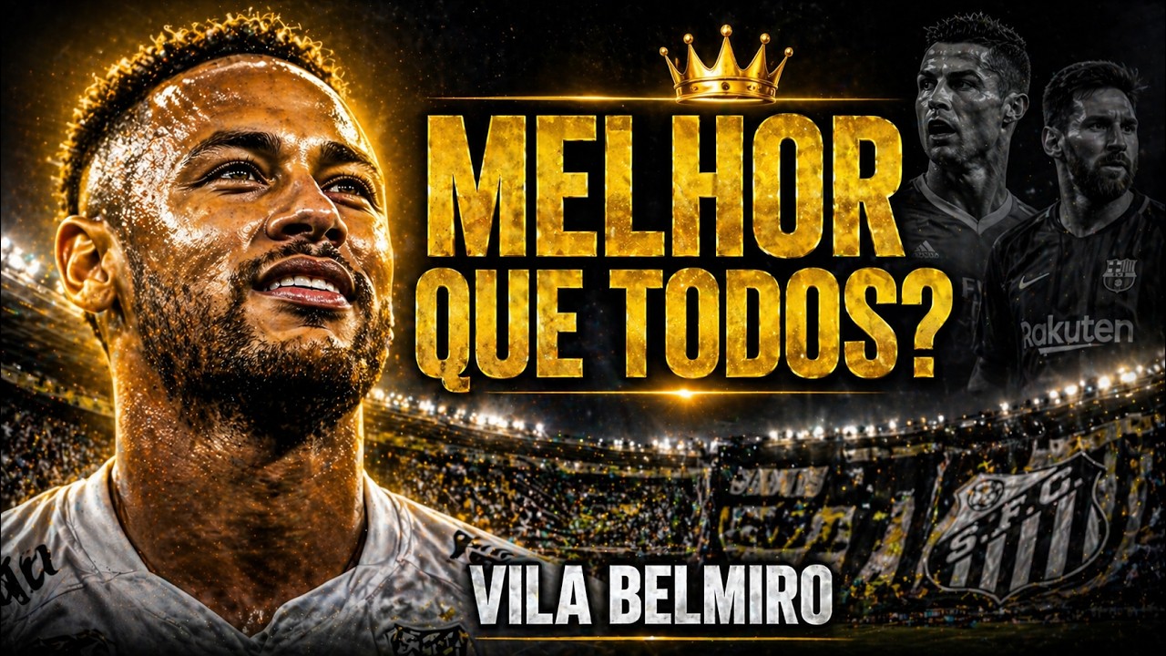 Neymar decisivo na Vila Belmiro: é melhor que Messi e CR7? #neymar  #messi   #podpah