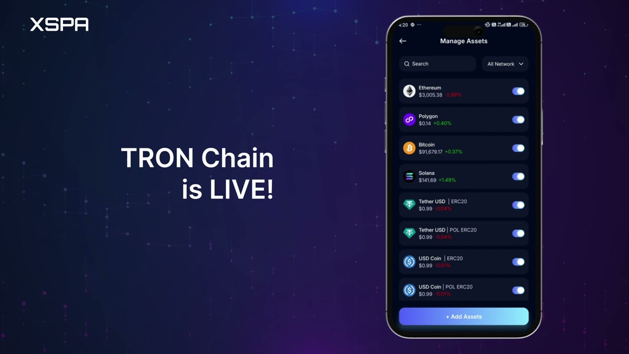 XSPA Wallet Just Got a Massive Upgrade | New UI, TRON Chain & Smarter DApp Browser