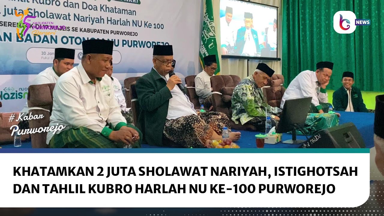 Khatamkan 2 Juta Sholawat Nariyah, Warnai Istighotsah dan Tahlil Kubro di Puncak Harlah NU ke 100 PC