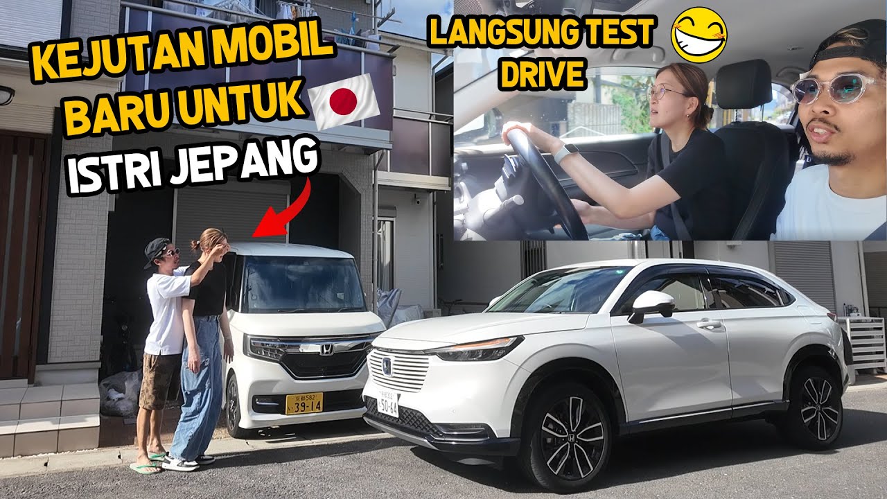 TIBA-TIBA BAWAIN ISTRI JEPANG MOBIL BARU ! GK BISA BERKATA-KATA !BAHAGIA BANGET !