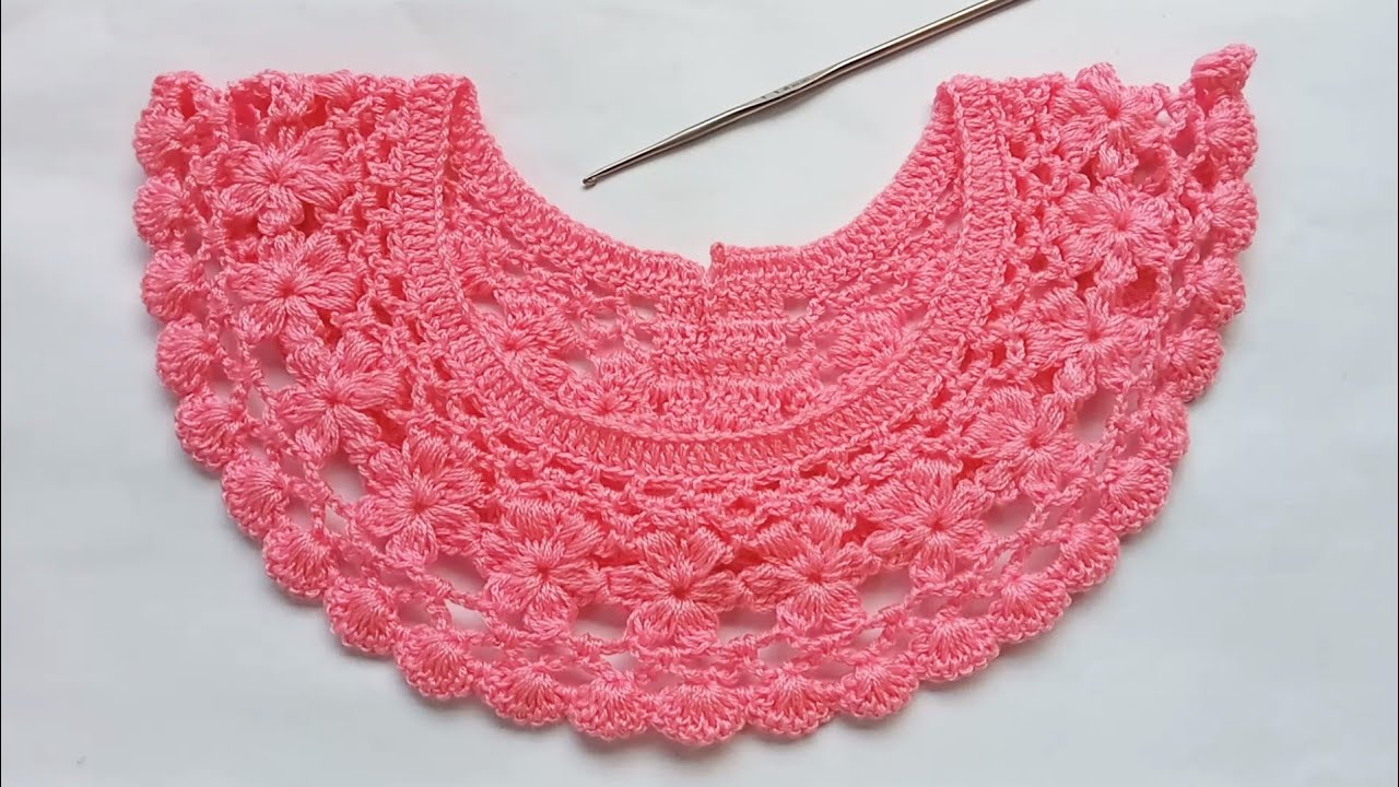 Very Easy Crochet Coller || Crochet Neck Design ||  কুশিকাটার গলার ডিজাইন
