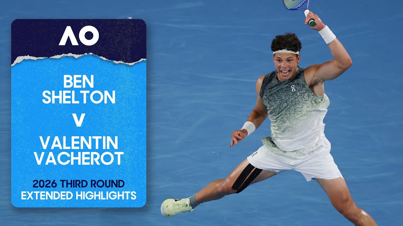 Ben Shelton v Valentin Vacherot Extended Highlights | Australian Open 2026 Third Round