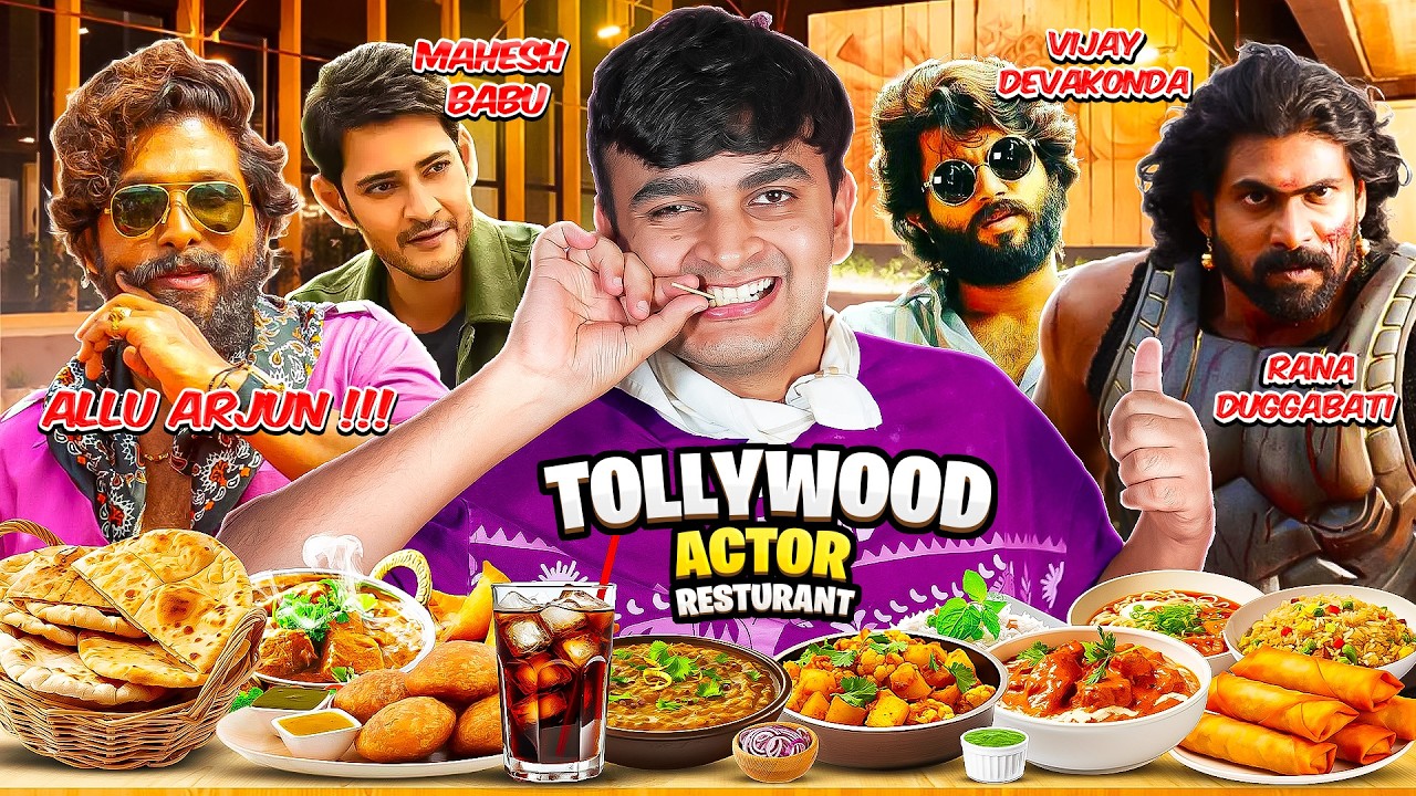Eating at Every TOLLYWOOD CELEBRITY RESTAURANT for 24 Hours
