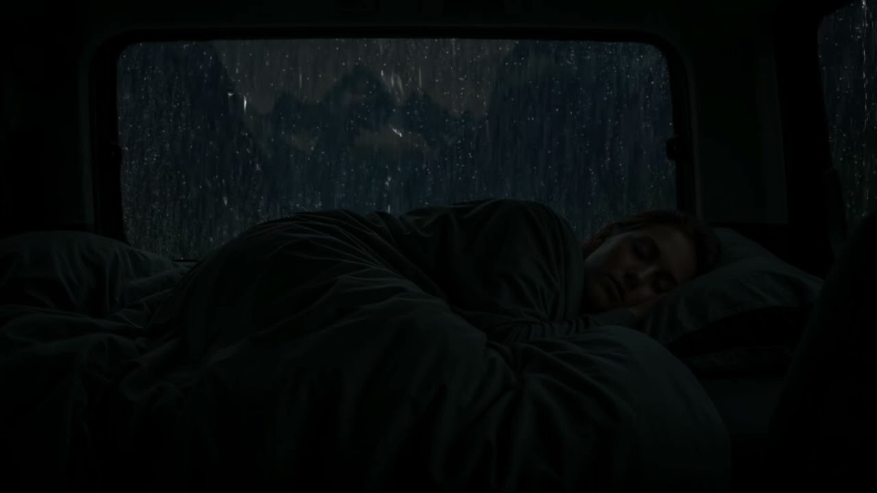 Rain Sounds for Sleeping, Soft Rain & Gentle Thunder on Cozy Car for Deep Sleep, Beating Insomnia