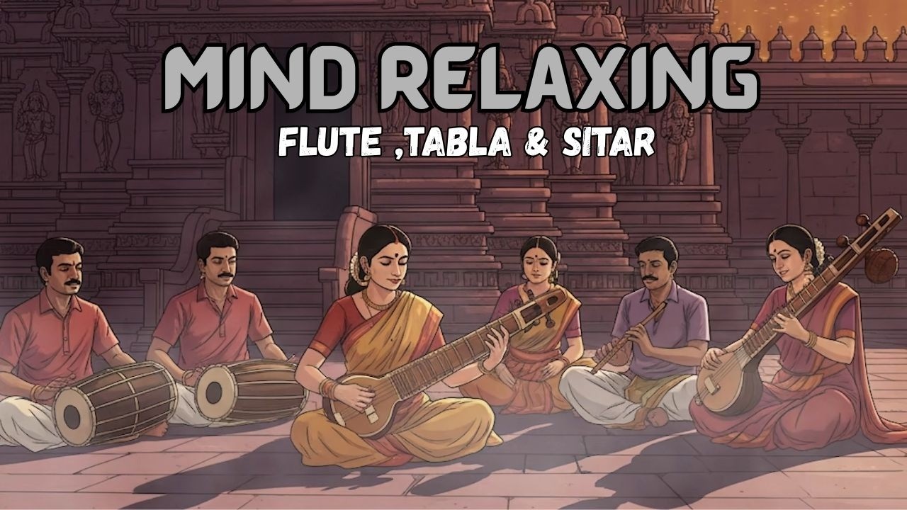 Mind Relaxing Flute Tabla and Sitar Compilation   Hindustani Instrumental Music , Vol - 46