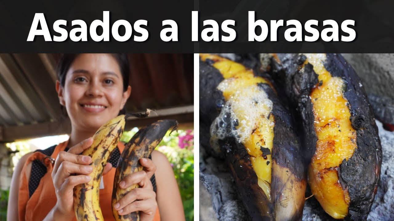 🍌Postre callejero PL&Aacute;TANOS MACHOS ASADOS a las brasas 🔥 |4k | La cuinique