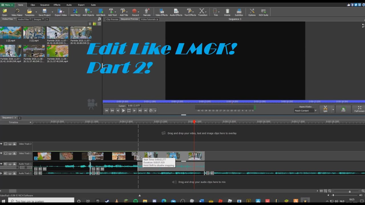How to Edit Like LMGK with Videopad!(FREE SOFTWARE) Part 2!