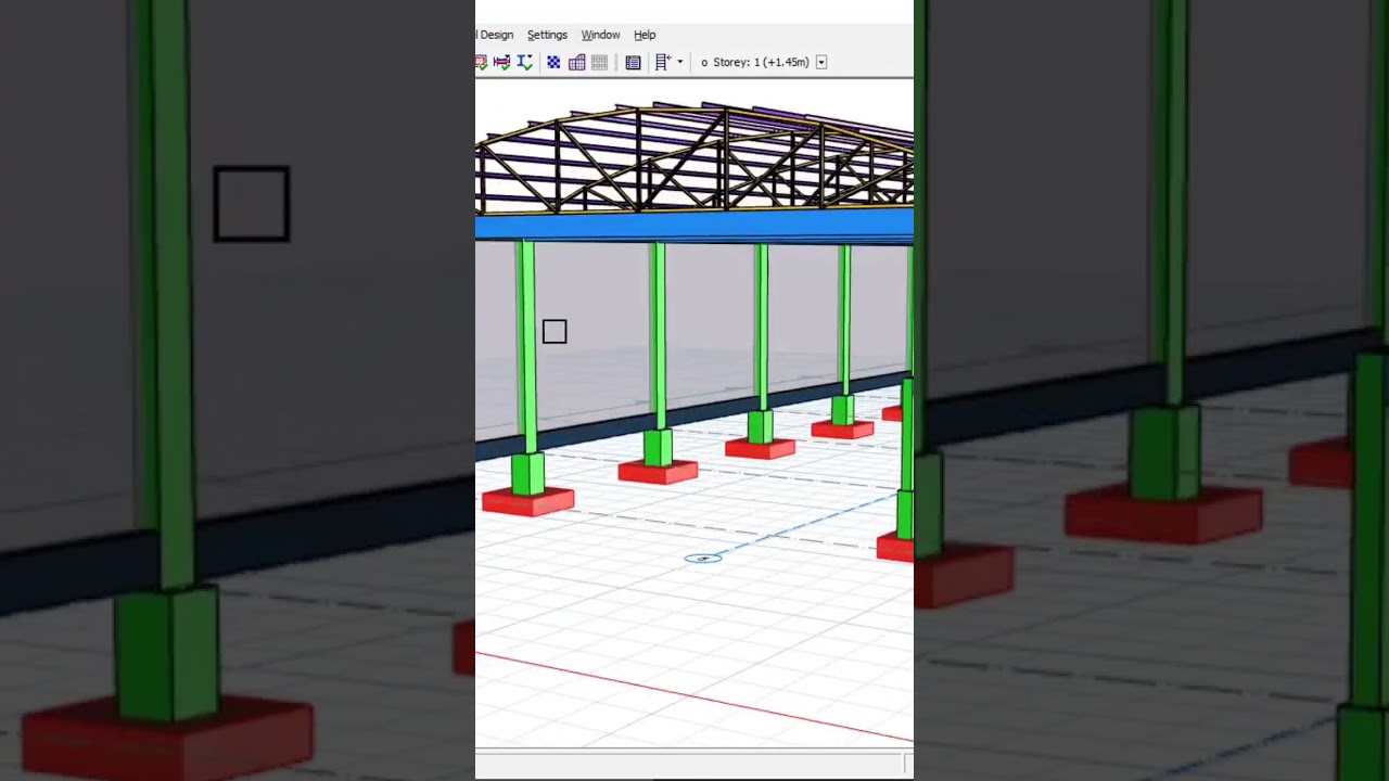 Design of Steel Structure using protastructure. #protastructure #steelstructure #steeldesign