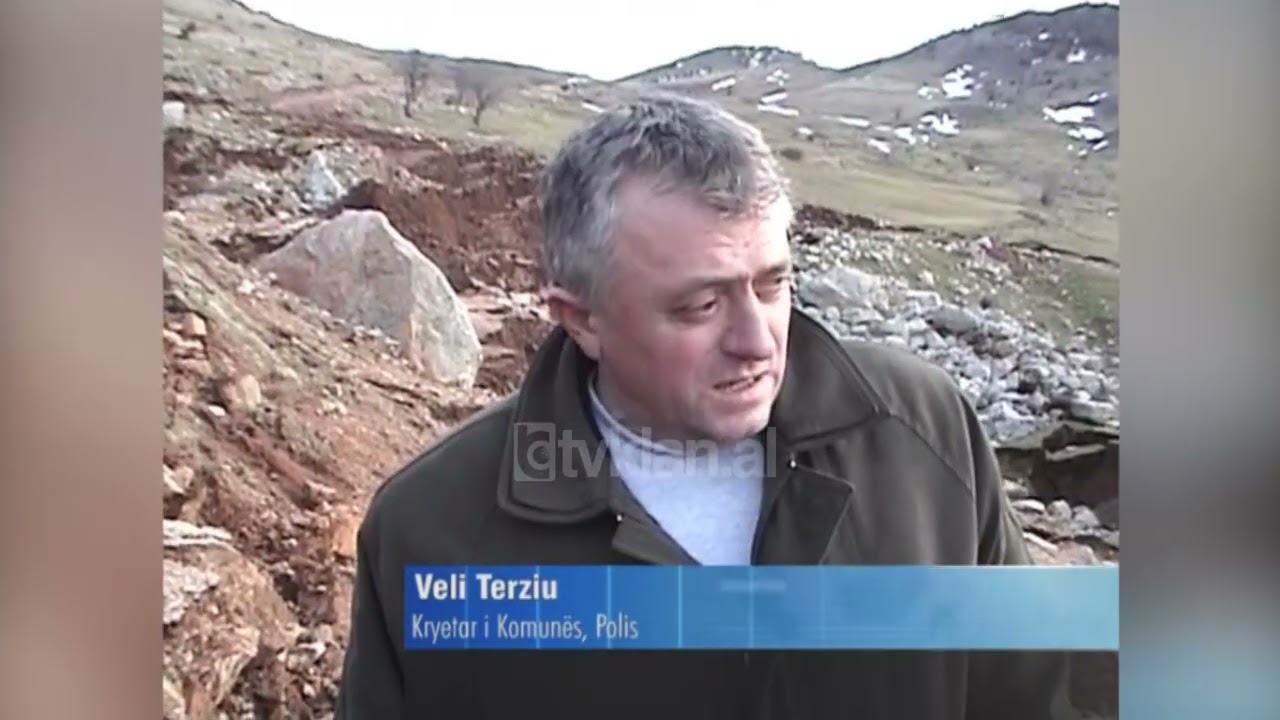 Librazhd, rrëshqitja e tokës rrezikon 150 banorë të fshatit Polis - (18 Janar 2009)