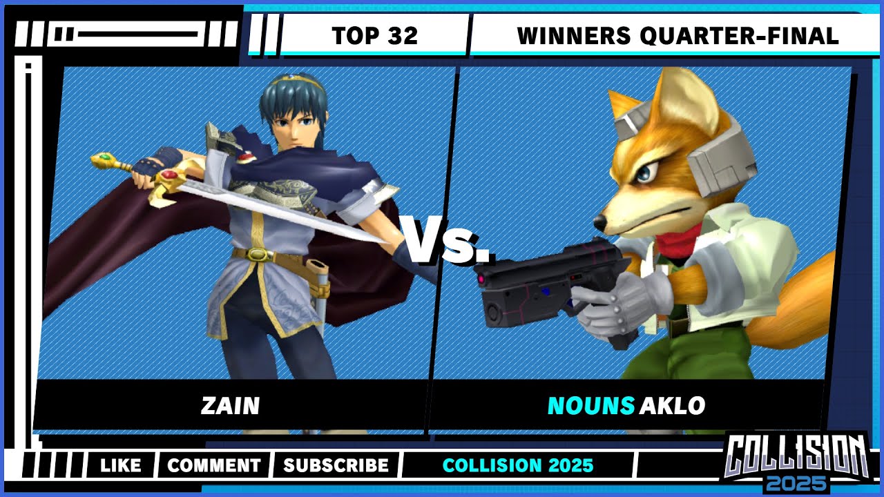 Collision 2025 — четвертьфинал победителей — Зейн (Март) против Акло (Фокс) — Super Smash Bros. M...