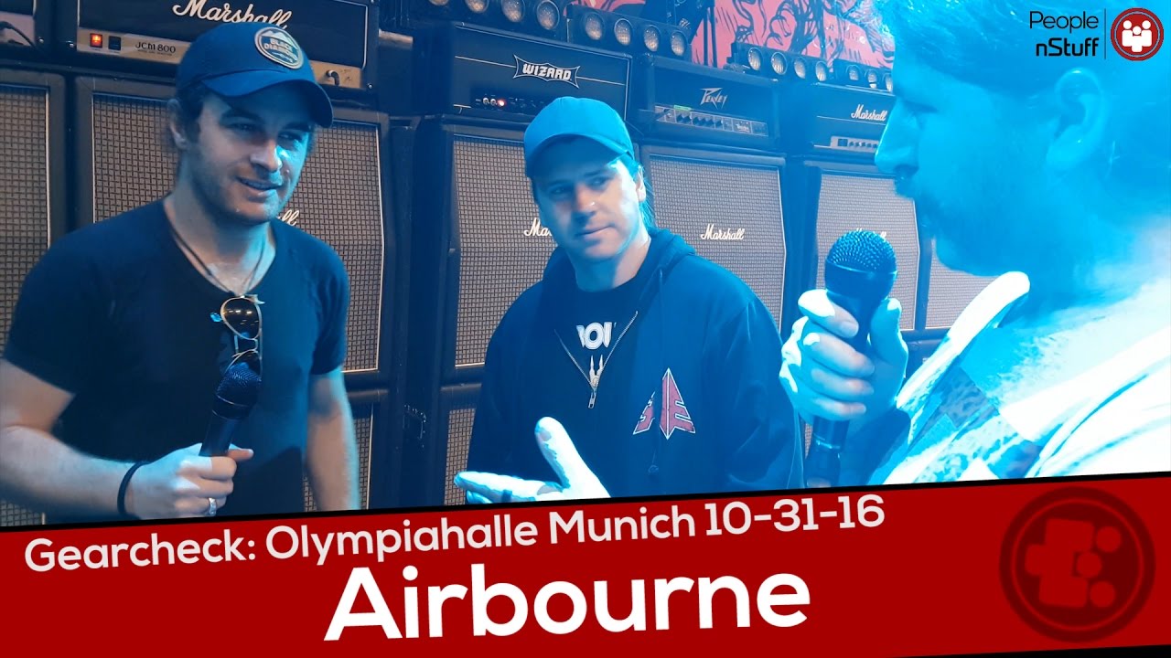 Music nStuff: Rig Rundown Джоэл О’Кифф и Дэвид Роудс из Airbourne (Мюнхен, 31 октября 2016 г.)