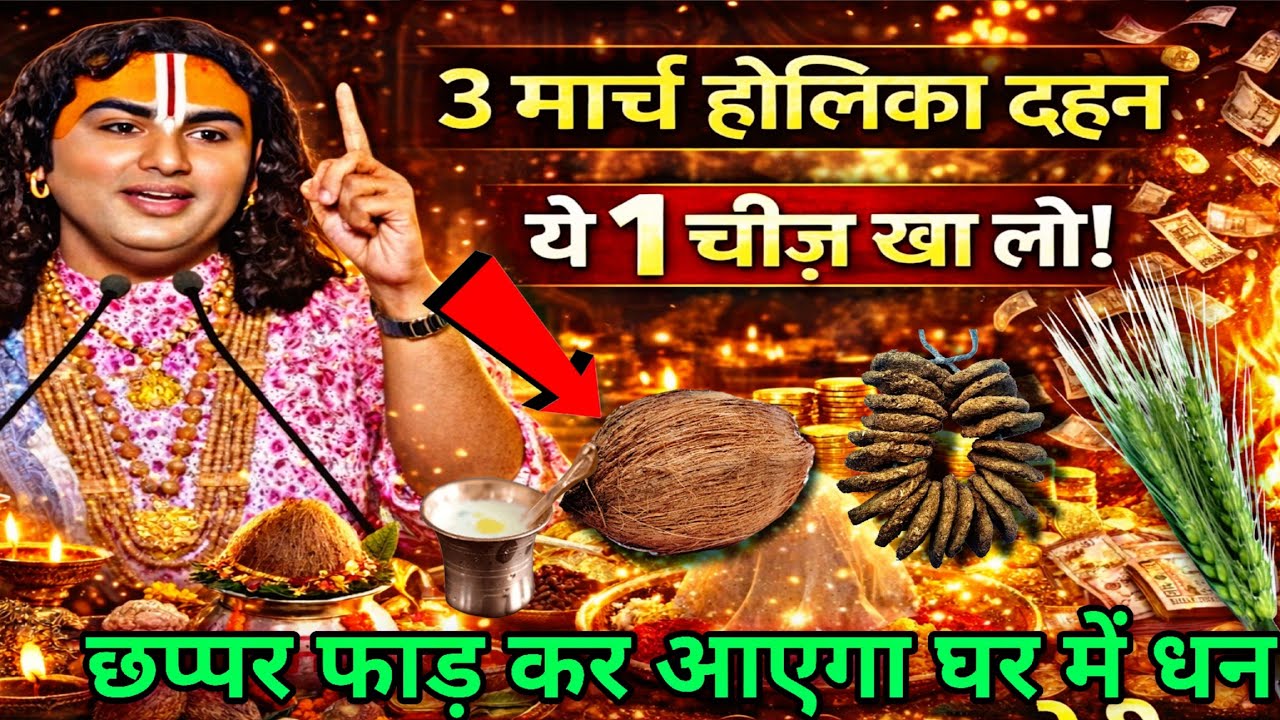 3 मार्च होली के दिन😱 ये 1 गुप्त चीज़ जरुर खा लेना😱 थप्पड़ फाड़ कर आगे का पैसा,होलिका दहन 2026 के दिन