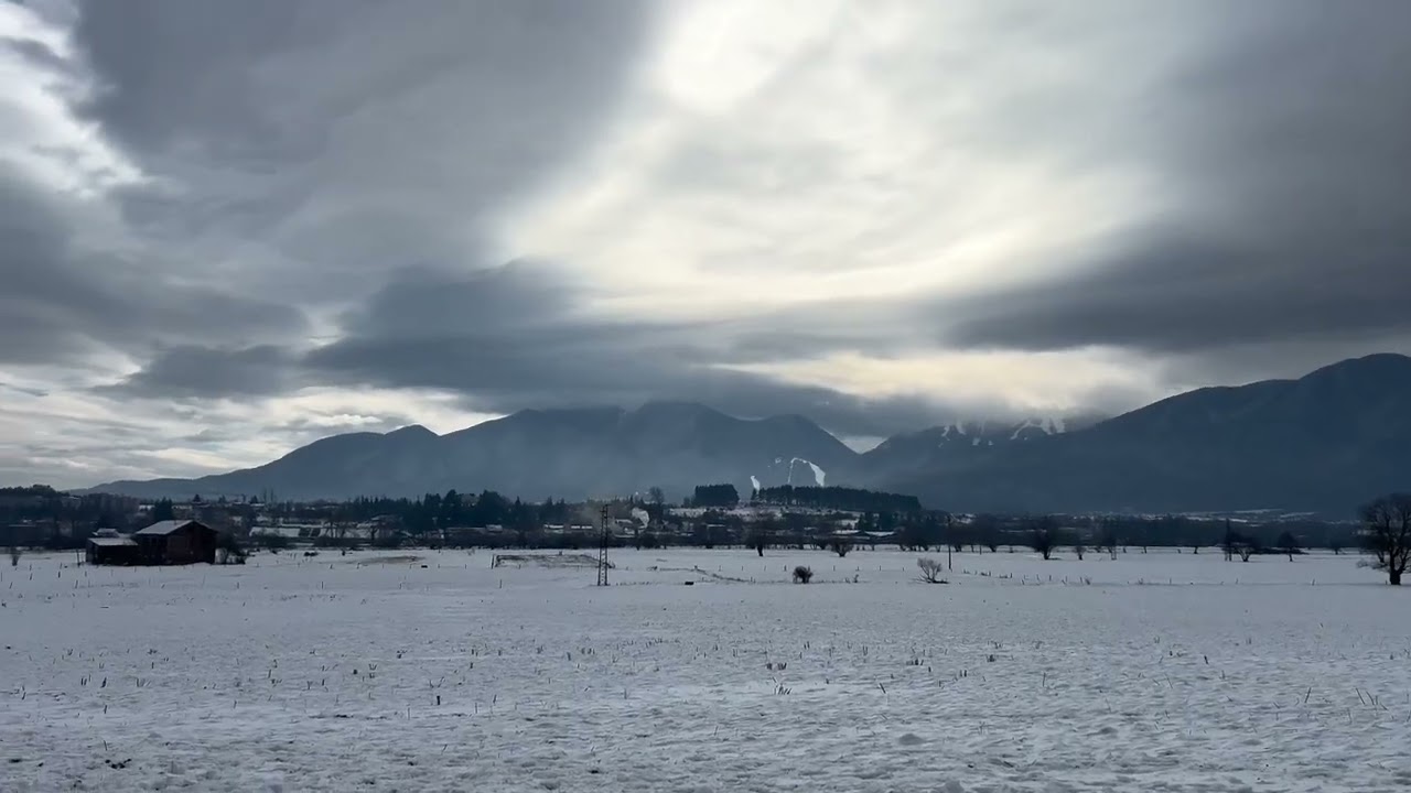 ASMR Listening to nature and walking in snow sounds,relaxing and dog barking