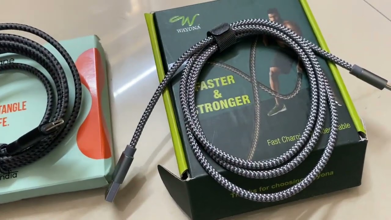 Ambrane 60W vs Wayona 65W USB Type C Charger Data Cable comparison