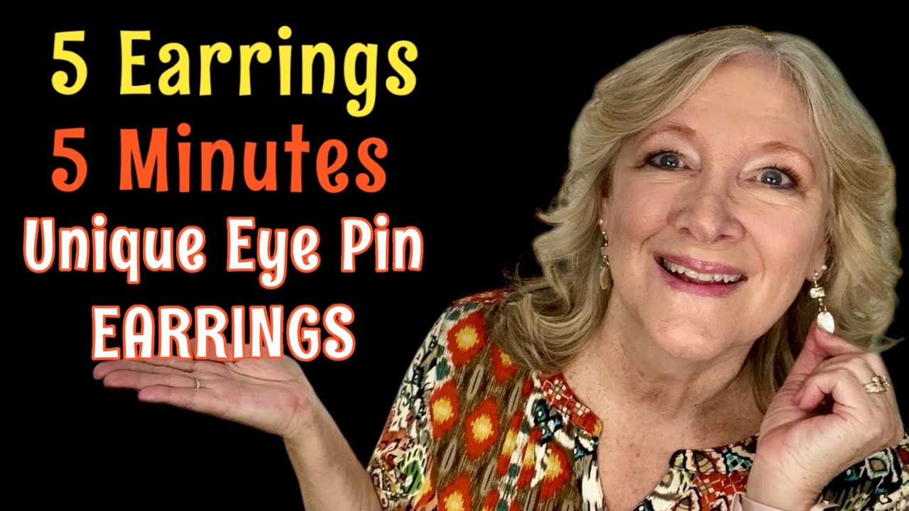 Make 5 Beaded Dangle Drop Eye Pin EARRINGS 5 Minute ❤️ Beginner Jewelry Making Tutorial ❤️