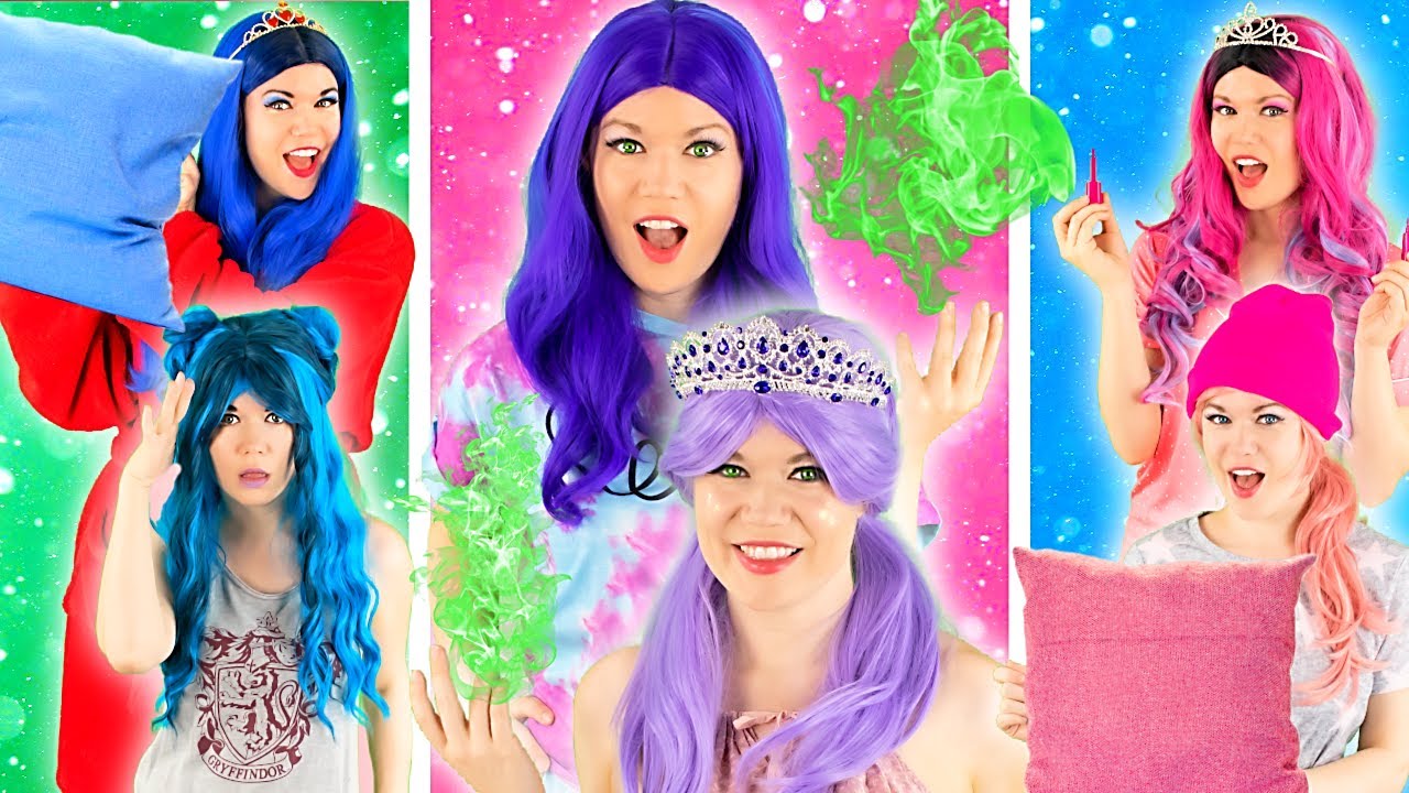 MAL’s DAUGHTER SLEEPOVER PARTY | DESCENDANT’s DAUGHTERS | MAL and EVIE, AUDREY, BELLA | BFF Besties