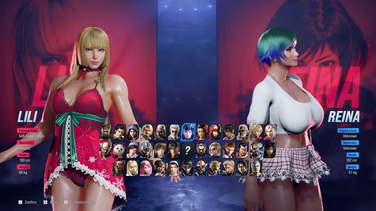 Gameplay Lili Christmas vs Reina New Year - TEKKEN 8 MODS