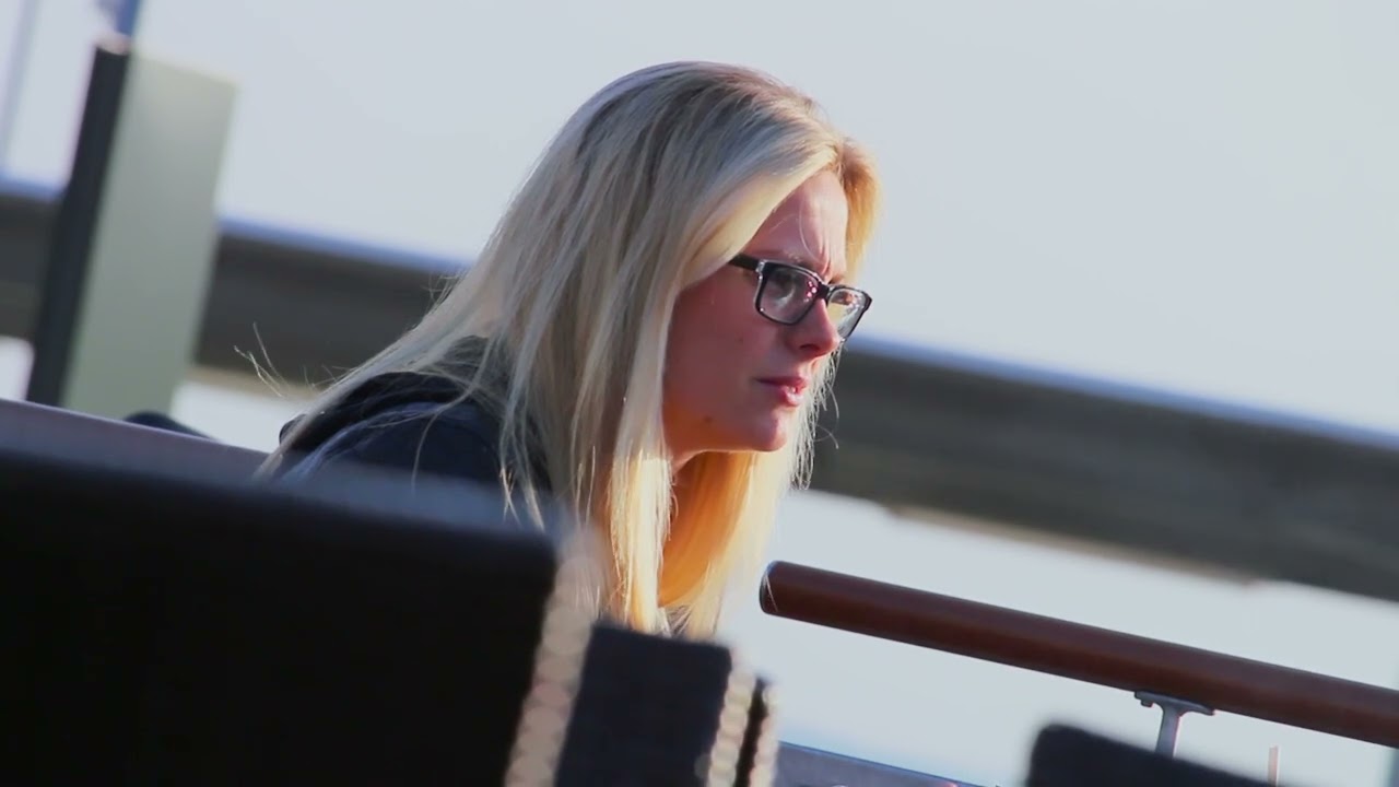 Blond Glasses Woman Smoking 