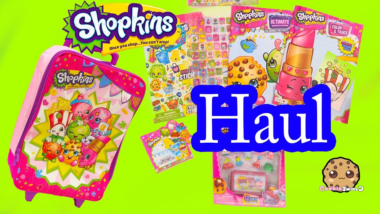 Shopkins HAUL - Suitcase of a Season 4 12 Pack, Stickers, Books + more - Unboxing Vid Cookieswirlc