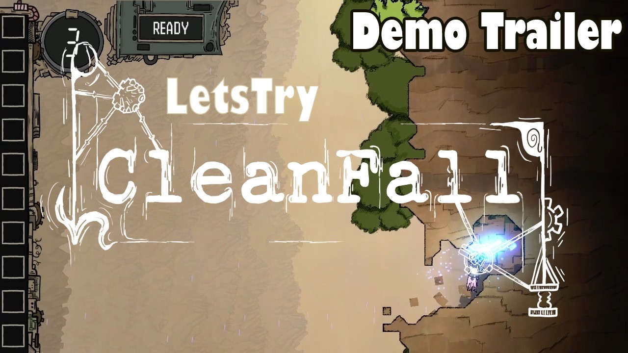 CleanFall Demo, Terraria and Noita Vibes, Tower Defense Roguelike - Free Steam Demo Trailer