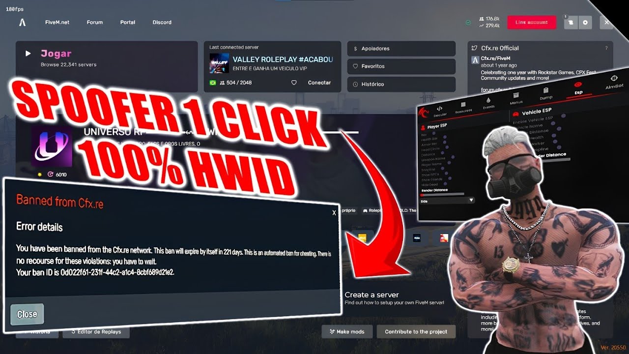 COMO TIRAR O BANIMENTO GLOBAL E HWID DO FIVEM DEFINITIVAMENTE - 100% FREE