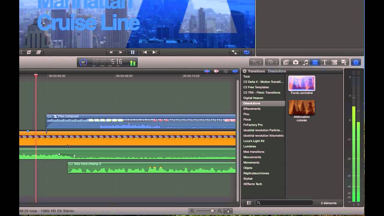 FCPX enregistrer et mixer une voix-off