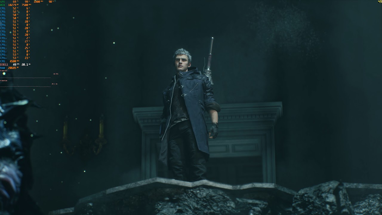 Devil May Cry 5 4к Ultra 140% Render RTX 2080ti