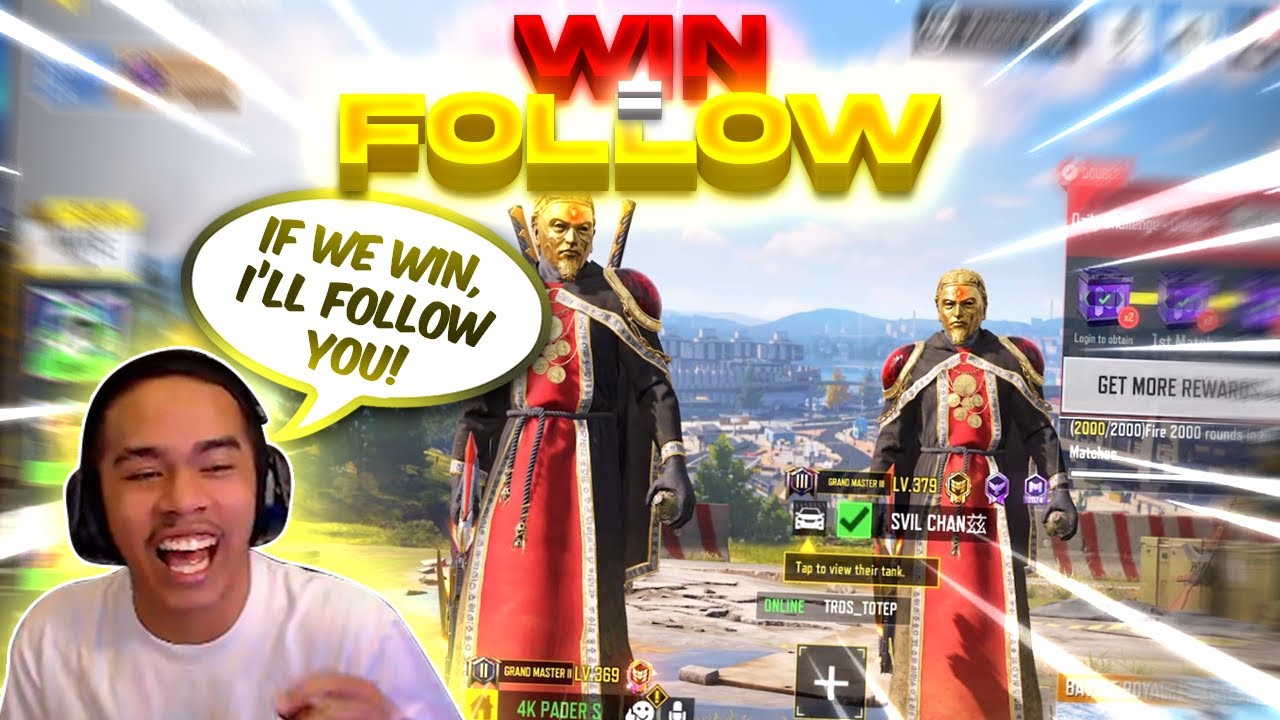 IF WE WIN, I'LL FOLLOW YOU | CODM BATTLE ROYALE CHALLENGE