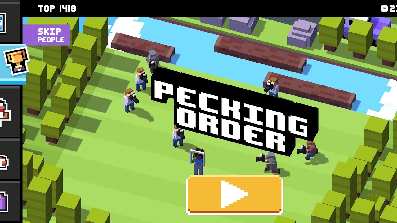 Crossy Road - Daily Level - Skip - High Score 1418 