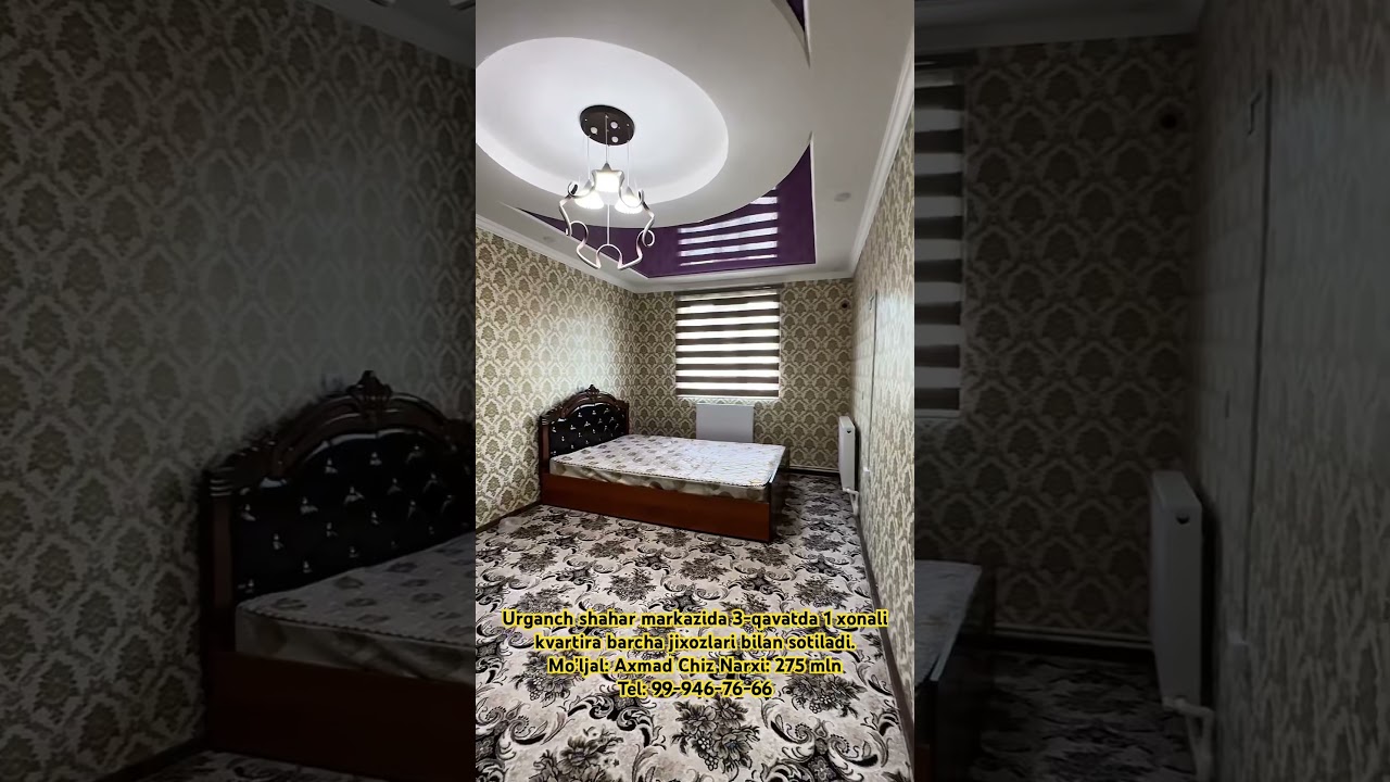 Urganch kvartira narxlari 2025 Tel: 99-946-76-66