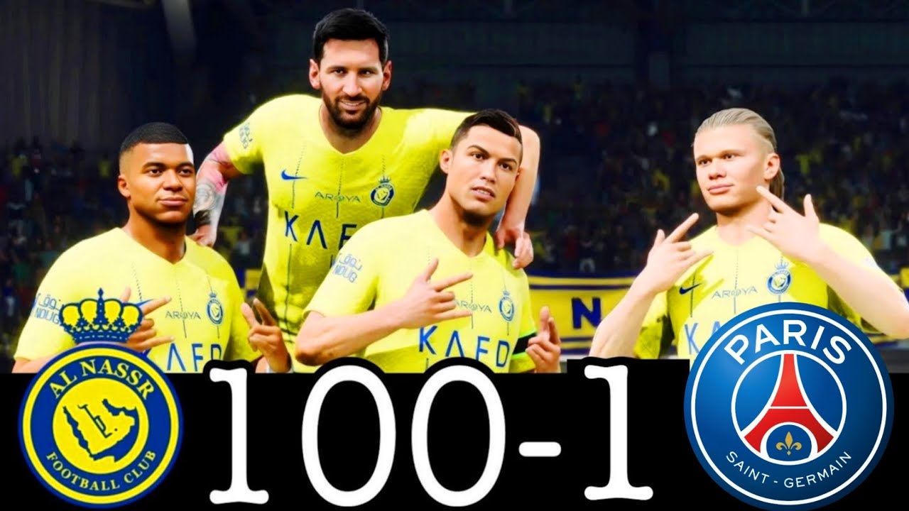 FC 24 -MESSI RONALDO NEYMAR & MBAPPE | ALL STARS |  AL NASSR 100-0 MANCHESTER UNITED