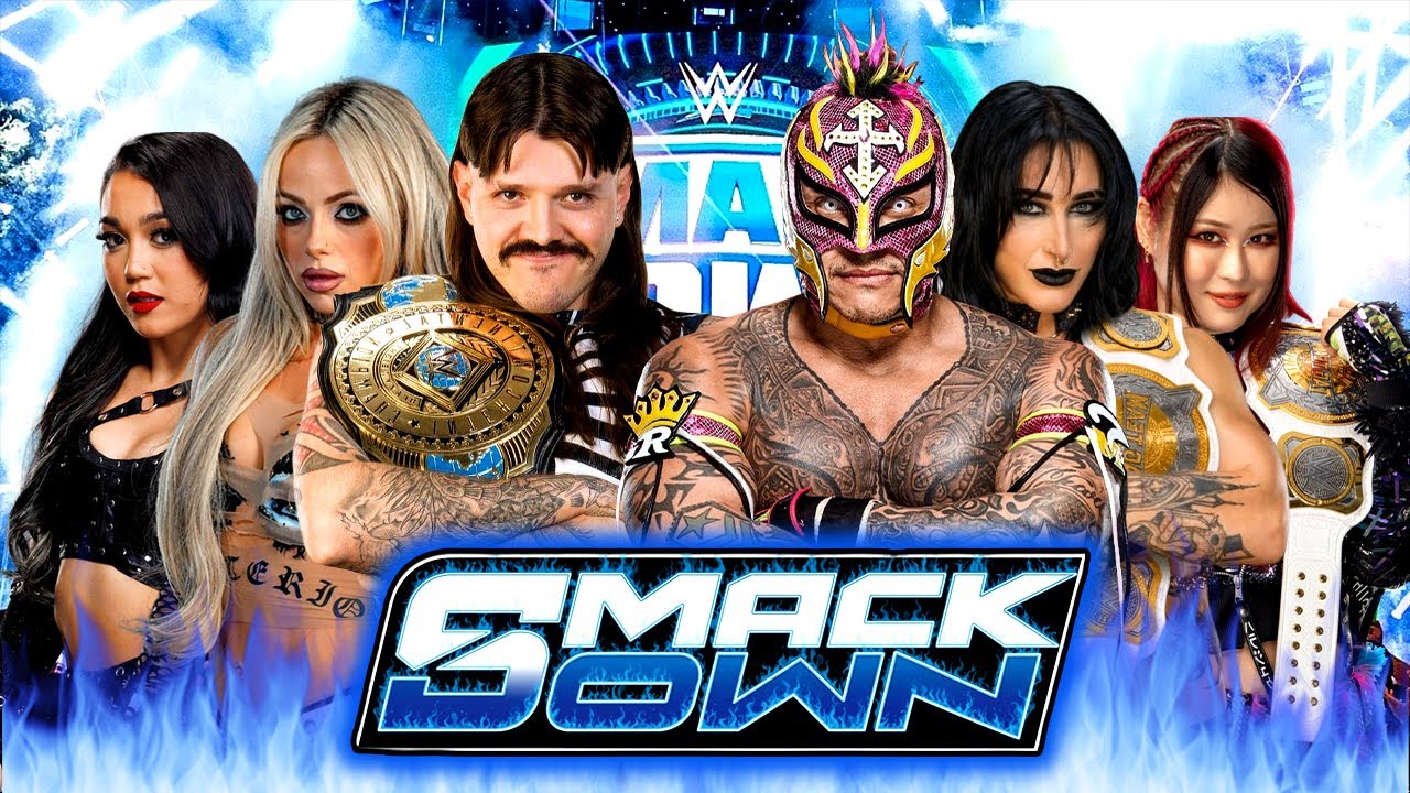 Dominik Mysterio Liv Morgan Roxanne vs Rey Mysterio Rhea Ripley Iyo Sky - WWE SmackDown 30/Jan/26