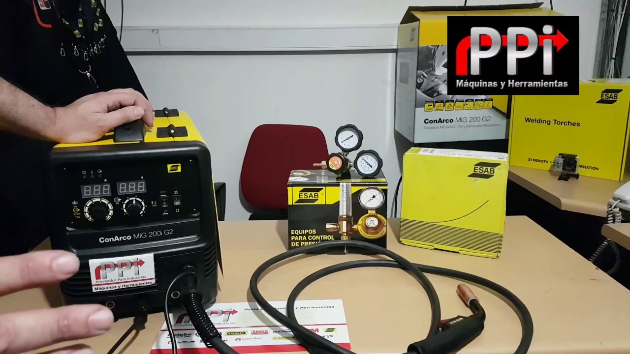 Soldadora Esab mig 200i g2 | 3 procesos MIG TIG MMA - PPi - Maquinas y Herramientas