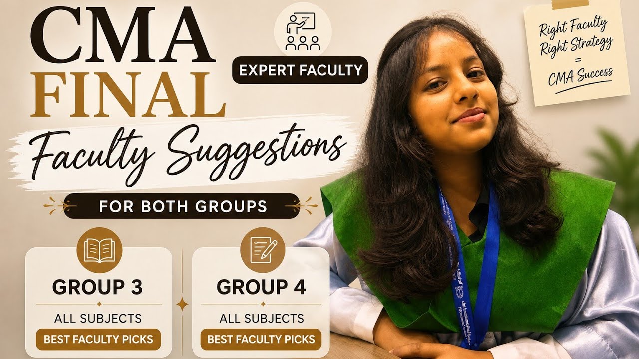 Best faculties for CMA FINAL| Preparation tips | Honest review| Group 3 & Group 4 ✨