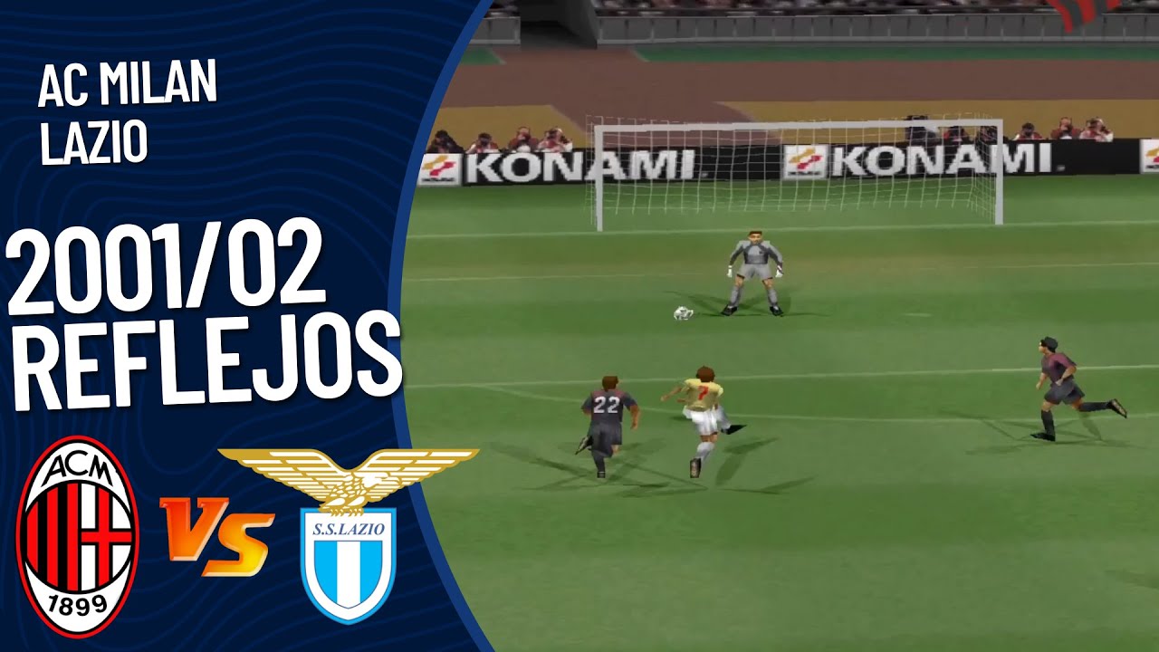 2001/02 Partido AC Milan vs Lazio | Reflejos | Winning Eleven 2002