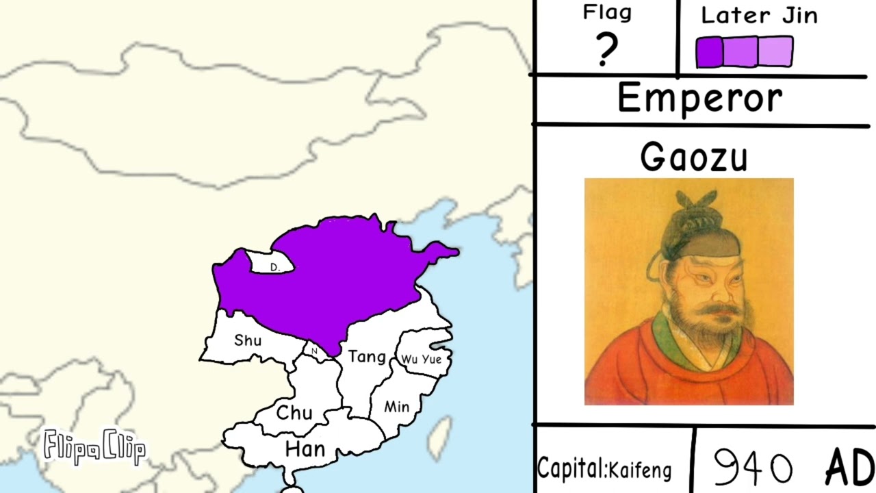 History of Five Dynasties and Ten Kingdoms 907-979(Every Year)