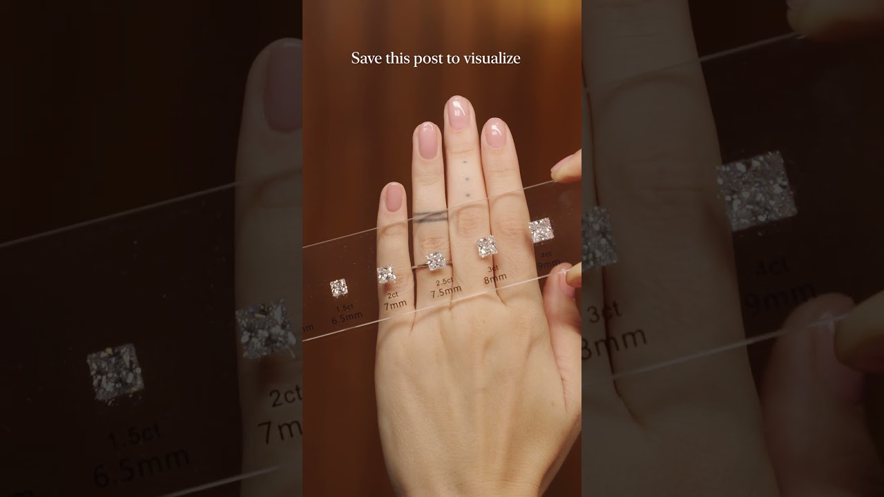 Don&rsquo;t Buy a Princess Cut Without Watching This First | Diamond Size Chart