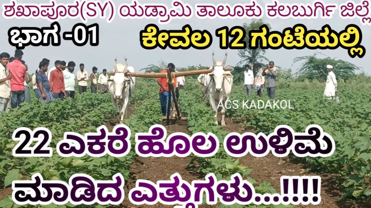 Ep-01 22 ಎಕರೆ ಹೊಲ ಹರಗೋ ಪಂದ್ಯ | 22 acre |ಜಿದ್ದು  | shakapur (S.Y) village yadrami taluq kalaburgi