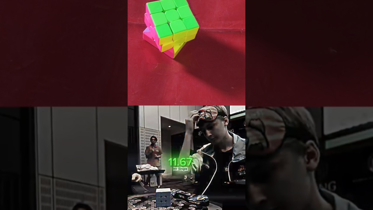 world record😲 11.67 second time⌚ rubiks cube 