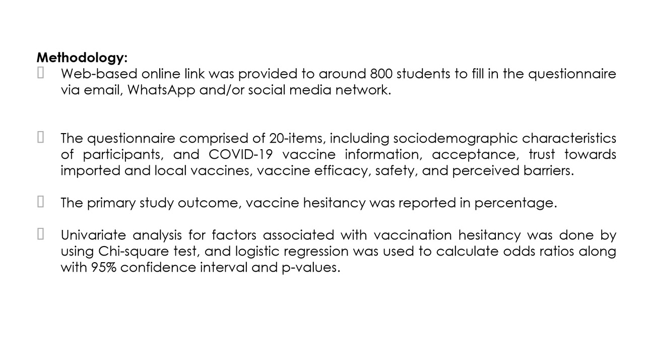 COVID-19 Vaccine hesitancy among Students of Medical and Allied Health Sciences in KPK, Pakistan