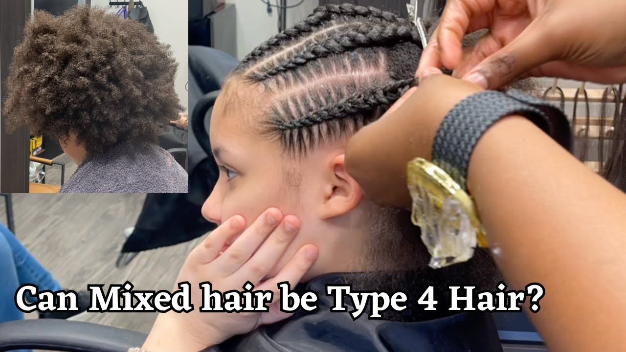 FEED-IN BRAIDS ON THICK HAIR | MIXED KIDS HAIR| TYPE 4 HAIR