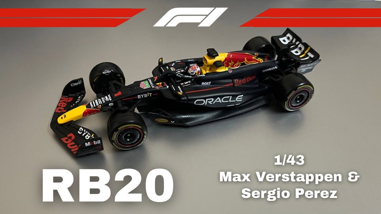 RB20 RedBull Racing Formula 1 &bull; Bburago RedBull 1/43 &bull; Max Verstappen & Sergio Perez &bull; F1 &bull; wevyls