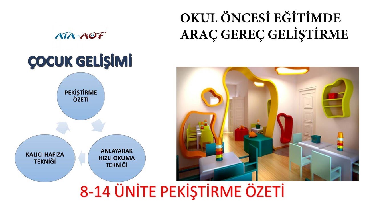Okul Öncesi Eğitimde Araç Gereç Geliştirme (Final'e Hazırlık)