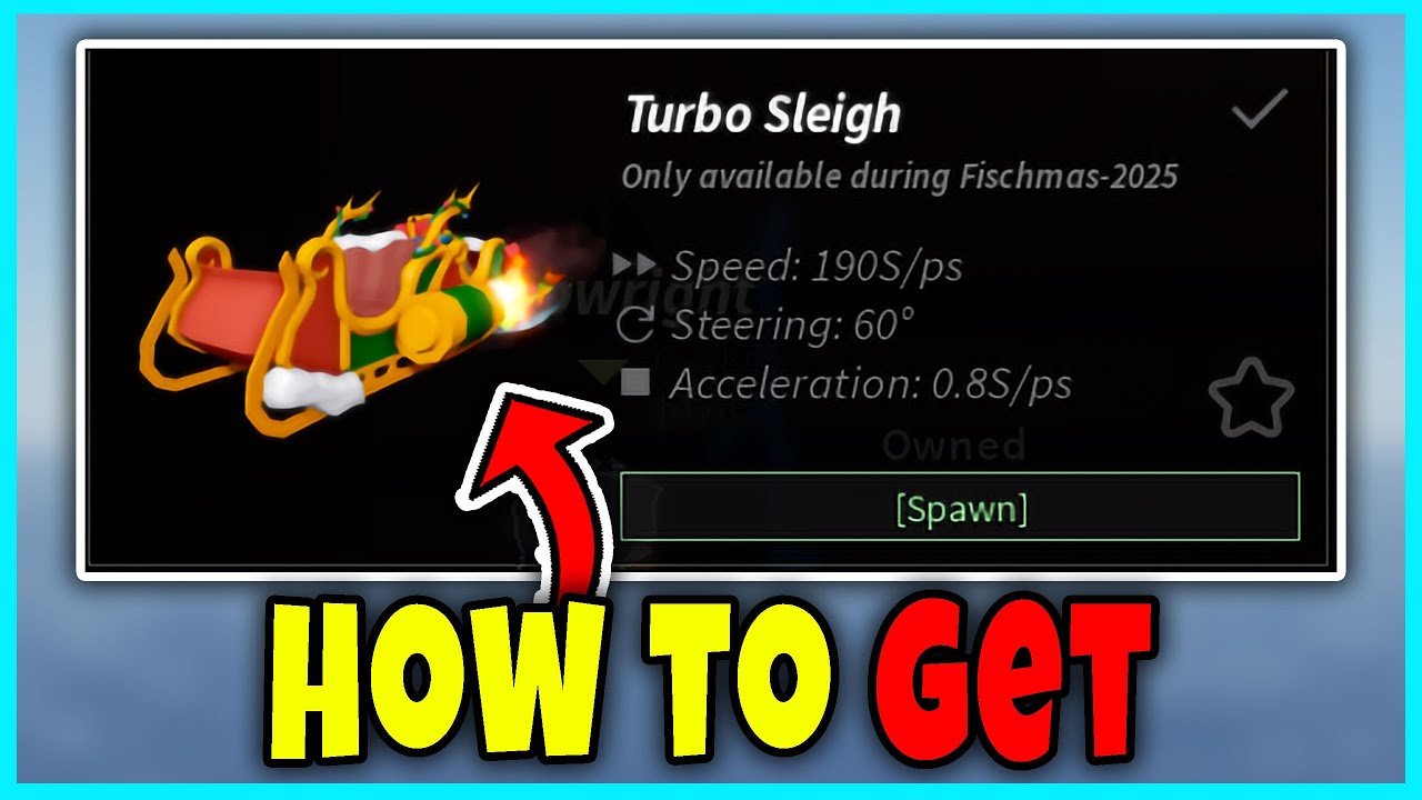 How to UNLOCK SECRET BOAT TURBO SLEIGH in FISCH Roblox