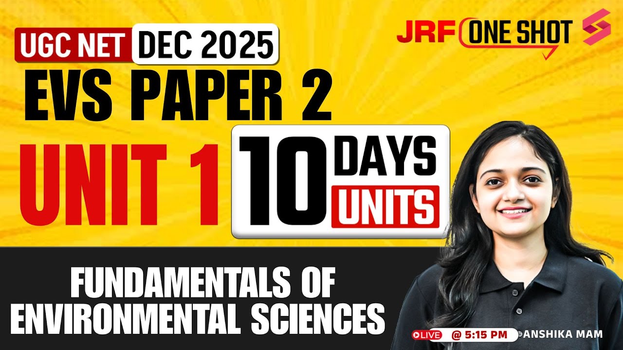UGC NET EVS Unit 1 | Fundamentals of Environmental Sciences UGC NET | UGC NET EVS Paper 2 By Anshika