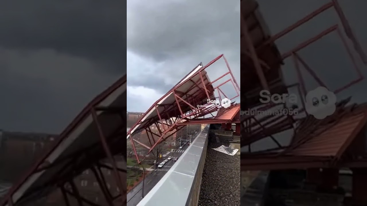 Billboard Breaks Loose in Strong Winds