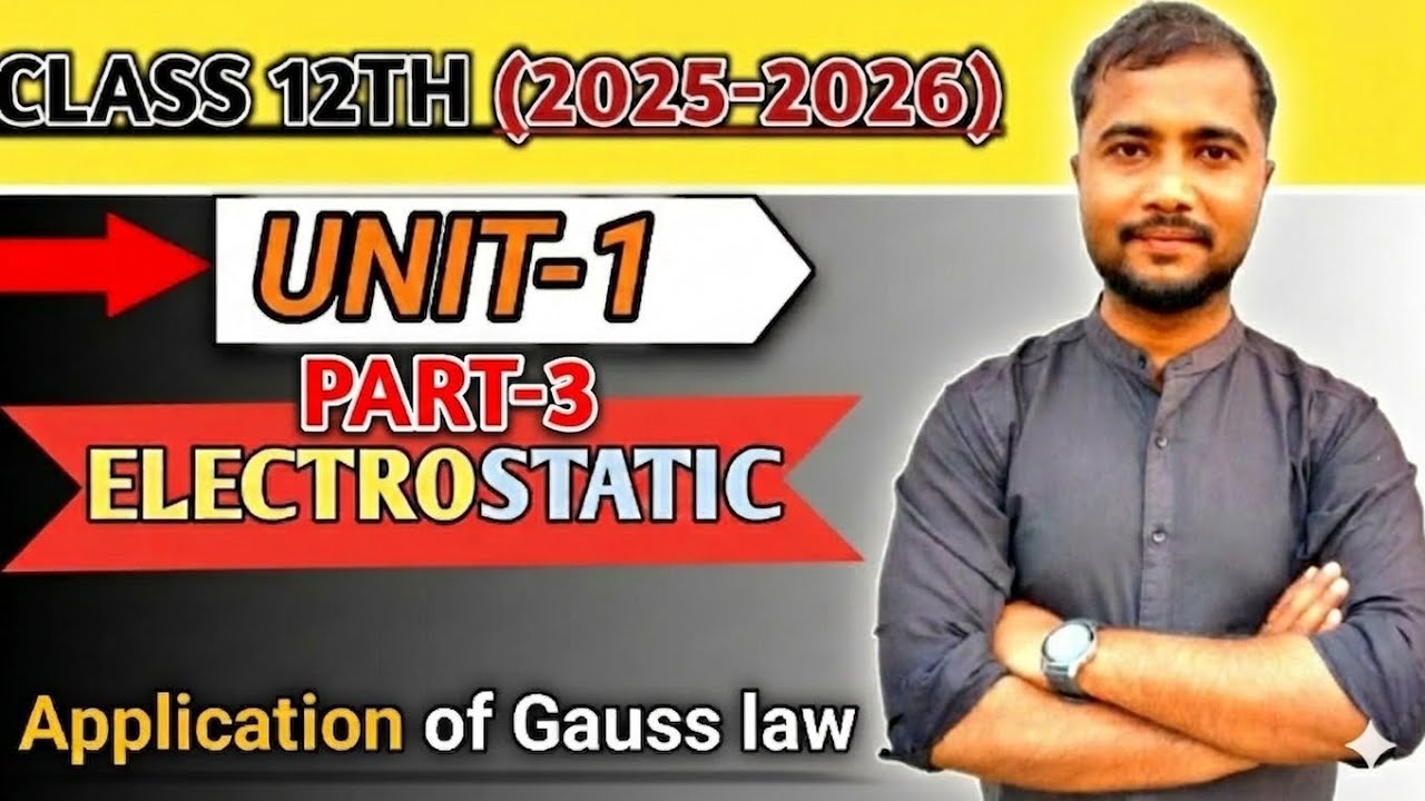 Class 12 Physics | Electrostatics | Application of Gauss Law (Unit-1, Part-3)