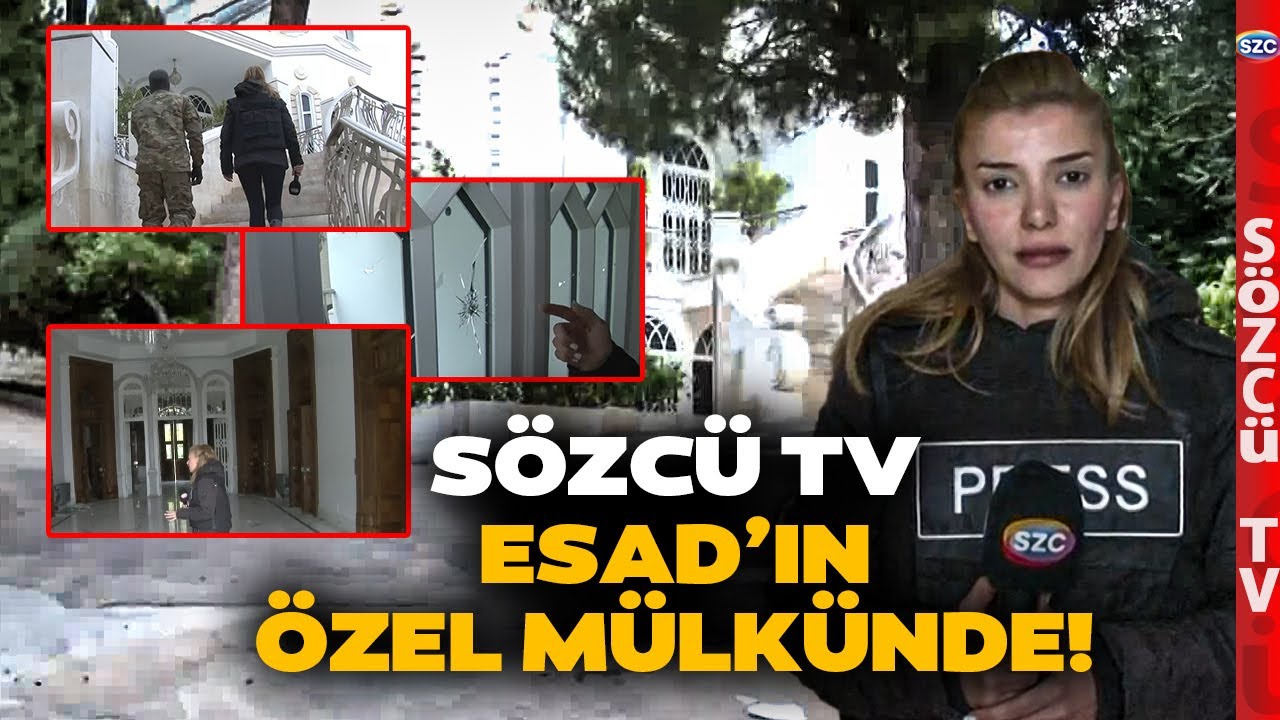 Tarihe Geçecek Anlar! Sözcü TV Esad'ın Özel Mülkünde! Bakın İçinde Neler Var Neler